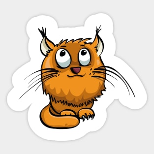 Funny cat cartoon Sticker